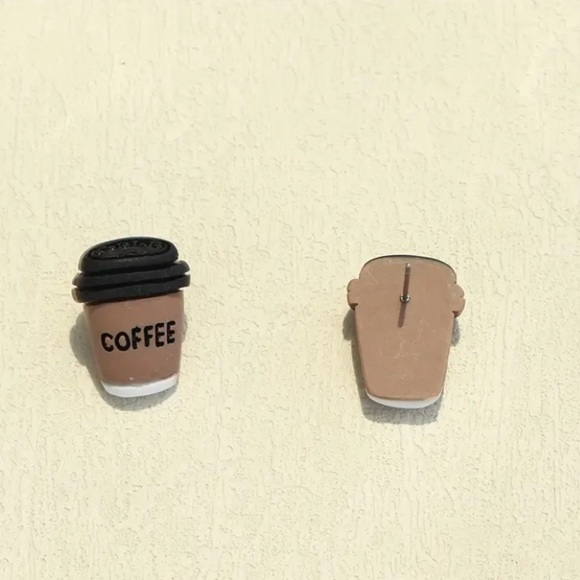 BOGO! Coffee cup stud earrings - Boutique NEW - Picture 5 of 7